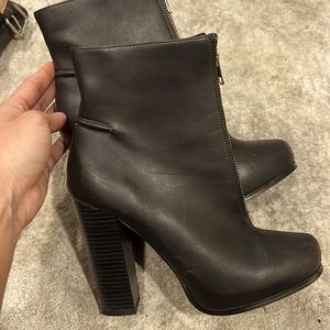 Steve Madden Leather Heel Booties